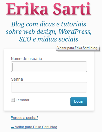 Tela de login personalizada no WordPress